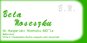 bela moseszku business card